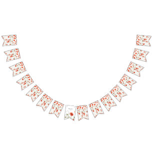 Waterverf Poppy Red-natuurzomer Vlaggetjes