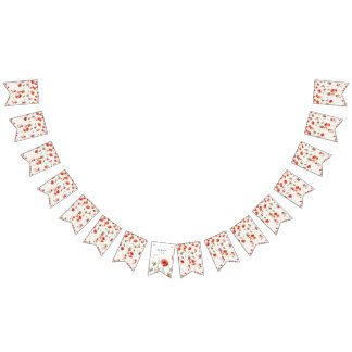 Waterverf Poppy Red-natuurzomer Vlaggetjes