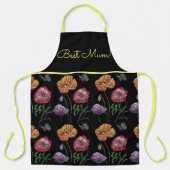 Waterverf Poppy Red Oranje Floral Best Mum Schort (Voorkant)