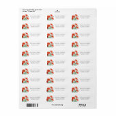 Waterverf Poppy retour adres label (Full Sheet)