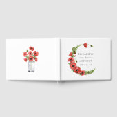 Waterverf Poppy Rustic Country Wedding Gastenboek (Volledig)