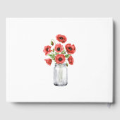 Waterverf Poppy Rustic Country Wedding Gastenboek (Achterkant)