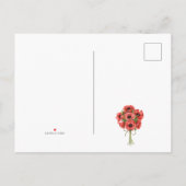 Waterverf Poppy rustieke Mason Jar bruiloft Aankondigingskaart (Achterkant)