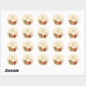 Waterverf Poppy Stickers Gepersonaliseerde Peach (Vel)