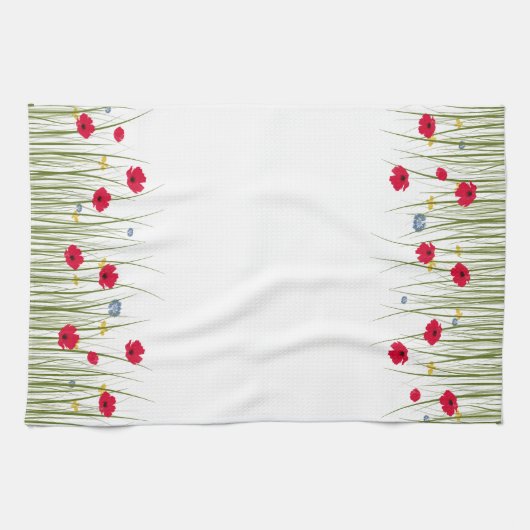 Waterverf Poppy Theedoek (Horizontaal)