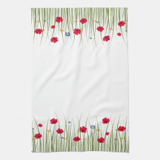 Waterverf Poppy Theedoek (Verticaal)