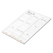 Waterverf Poppy wilde bloem Grocery Lijst Notitieblok (Schuin)