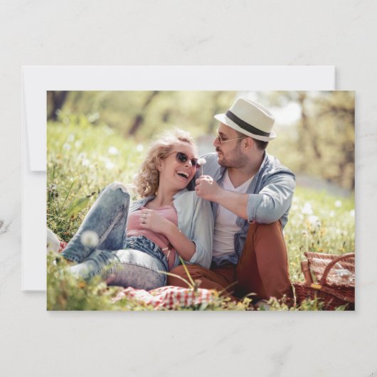 Waterverf Poppy Wildflowers Script Wedding Save The Date (Achterkant)