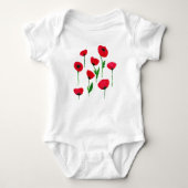 waterverf poppys romper (Voorkant)