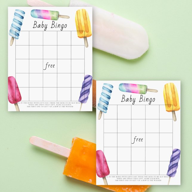 Waterverf Popsicle Baby Bingo spel (Creator heeft geüpload)