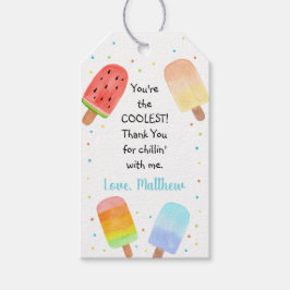Waterverf Popsicle Blue Boy Birthday Cadeaulabel