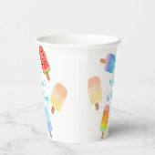 Waterverf Popsicle Blue Boy Birthday Papieren Bekers (Rechts)