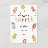 Waterverf Popsicle Klaar om Luier Raffle Pop Informatiekaartje (Voorkant)