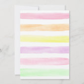 Waterverf Popsicle Pink Girl Birthday Kaart (Achterkant)