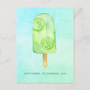 Waterverf Popsicle Summer Greeting Feestdagenkaart