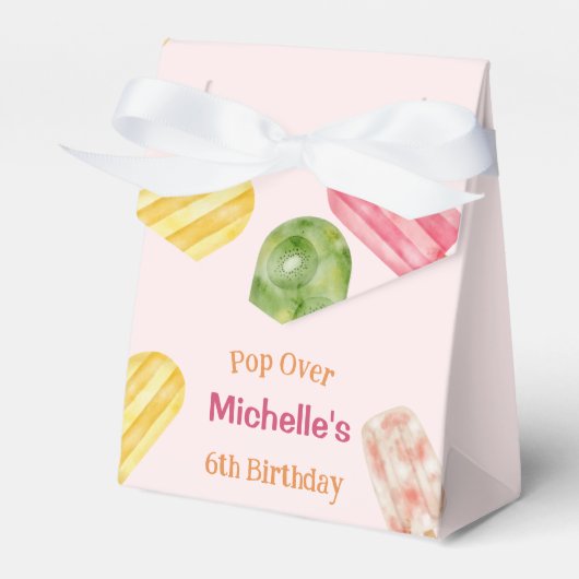 Waterverf Popsicle Zomdag Bedankdoosjes (Voorkant Zijde)