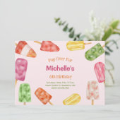 Waterverf Popsicle Zomdag Kaart (Staand voorkant)