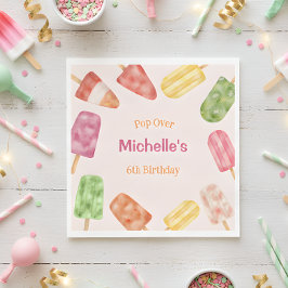 Waterverf Popsicle Zomdag Servet