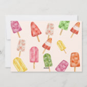 Waterverf Popsicle Zomdag Wenskaart Feestdagenkaart (Achterkant)
