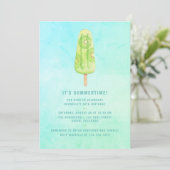 Waterverf Popsicle Zomer Verjaardagsfeest Foto Kaart (Staand voorkant)
