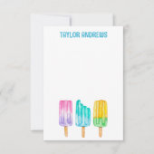 Waterverf Popsicles Bedankkaart (Voorkant)