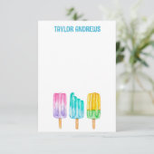 Waterverf Popsicles Bedankkaart (Staand voorkant)