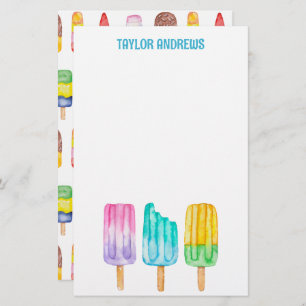Waterverf Popsicles Briefpapier