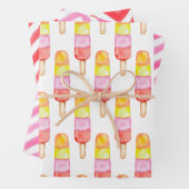 Waterverf Popsicles Chevron Inpakpapier Vel (In situ)