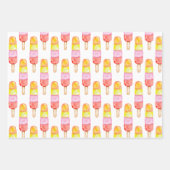 Waterverf Popsicles Chevron Inpakpapier Vel (Voorkant)