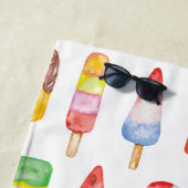 Waterverf Popsicles die papier verpakken Strandlaken (In situ)