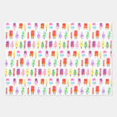 Waterverf Popsicles handbediende regenboog Inpakpapier Vel (Voorkant 2)