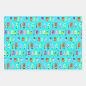 Waterverf Popsicles handbediende regenboog Inpakpapier Vel (Voorkant)