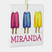 Waterverf Popsicles Ice Lolly Poppen Summertime Keramisch Ornament (Rechts)