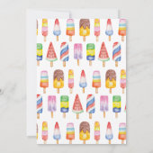 Waterverf Popsicles Partij Uitnodigingen (Achterkant)