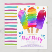 Waterverf Popsicles Pool Kaart (Voorkant / Achterkant)