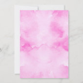 Waterverf Popsicles Schattige Roze Meisje 3e Verja Kaart (Achterkant)