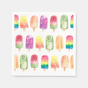 Waterverf Popsicles Servet