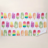 Waterverf Popsicles Strandlaken (Voorkant)