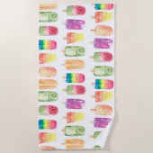 Waterverf Popsicles Strandlaken (Voorkant)