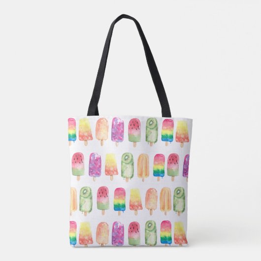 Waterverf Popsicles Tote Bag (Achterkant)