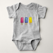 Waterverf Popsicles Twin Pop Pop Ice Lollies Romper (Voorkant)