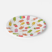 Waterverf Popsicles Zomerfeest Papieren Bordje (Gekanteld)