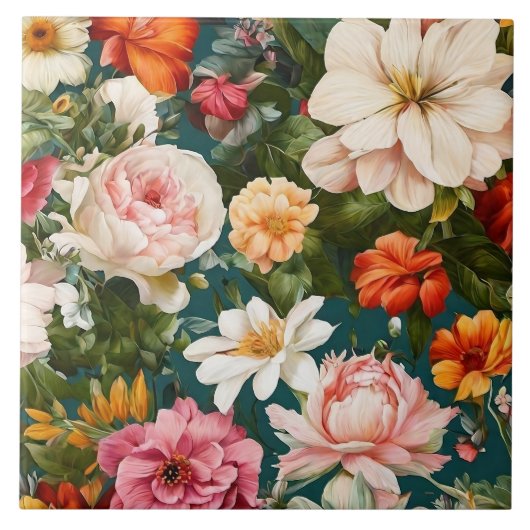  Waterverf Populair Bloemen Collectie Tegeltje (Voorkant)