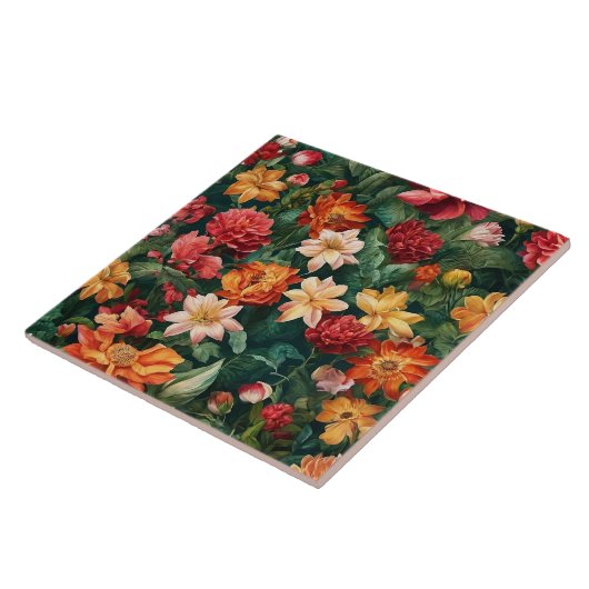 Waterverf  Populair Bloemen Collectie Tegeltje (Zijkant)