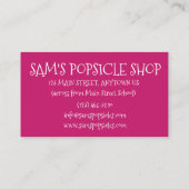 Waterverf Populaire  Twin Pop Popsicles Ice Lolly Visitekaartje (Achterkant)