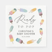 Waterverf Populatie Klaar aan Pop Baby shower Servet (Voorkant)