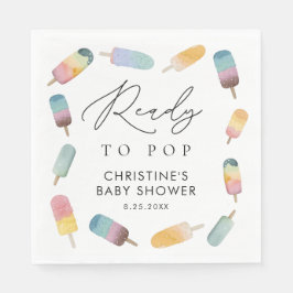 Waterverf Populatie Klaar aan Pop Baby shower Servet