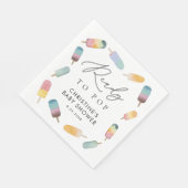 Waterverf Populatie Klaar aan Pop Baby shower Servet (Hoek)