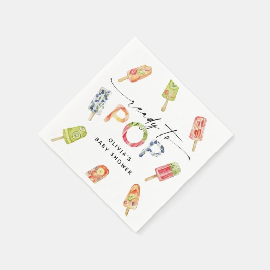 Waterverf Populatie Klaar aan Pop Baby shower Servet (Hoek)