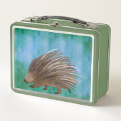 Waterverf Porcupine Metal Lunchbox (Voorkant)